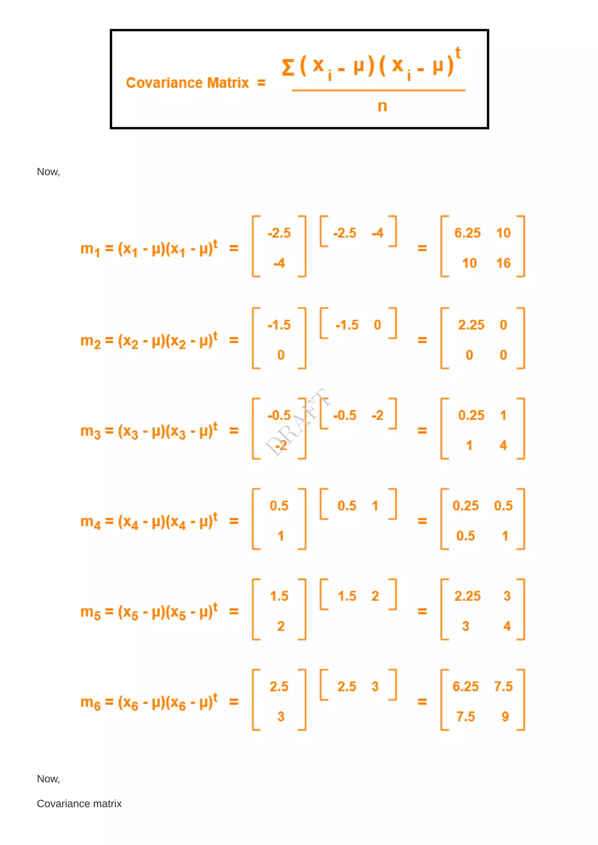 Now,
Now,
Covariance matrix
D
R
A
F
T
 