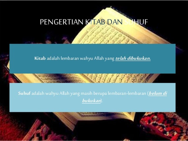 Wahyu Allah Yang Ditulis Dalam Lembaran Lembaran Yang Dibukukan Disebut