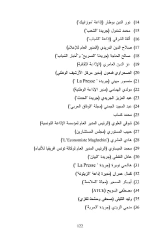 ("

"

)

("

(14

"

)

("

"

(

(15

)

(16

)

("

" "

(17

"

)

(

(18

)
)

(

(19
(20

(" La Presse "

)

(

(21

)

("

"

(22

)

("

"

(23

)

(24
(25

(

)
(

(26

)

(27

("L’Economiste Maghrebin")
(

(28

)
("

(29

"

)

(30

(" La Presse "

)

(31

)

(32

("

"
("

"

)

(33

(ATCE)

(34

(

)
("

122

"

)

(35
(36

 