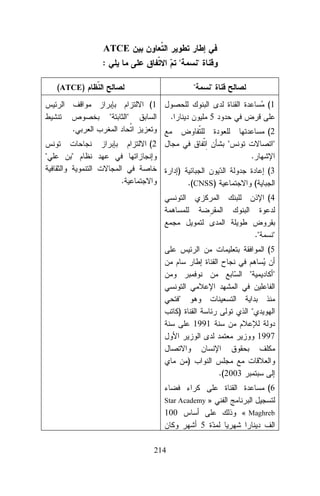 ATCE
:

"

"

(ATCE)

"

"

(1
"

(1

"

.

5

.
(2
"

(2
"

"

"

.
)

.

(3
.(CNSS)

(
(4

."

"
(5

"
"
)

"

"
1991
1997
)
.(2003
(6

Star Academy »

100

« Maghreb
5

214

 