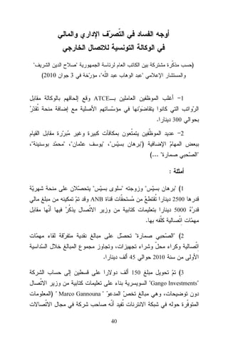 "

"
(2010

)

3

"

"
1

ATCE

.

300

2

"

" "

" "

")
(... "

"
:

"

"

"

" (1
2500

ANB

5000

.
"
.

45
150

" (2
2010

(3
"Gango Investments"

) " Marco Gannouna "

40

 