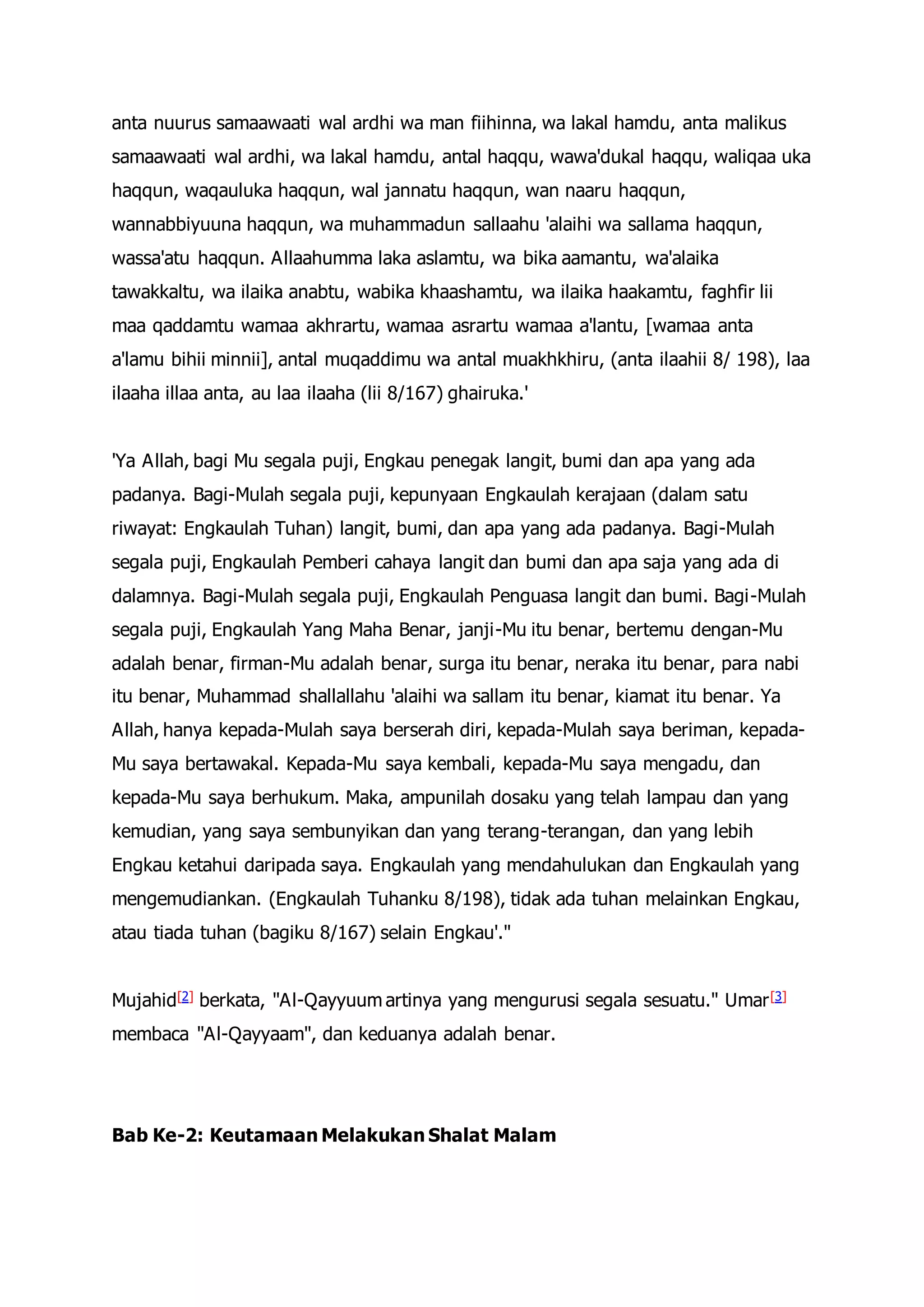 Kitab tahajud | DOCX