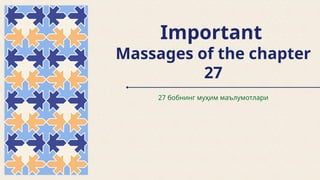 Institute Chapter 27 Kitab Tawheed - Chapter 27 - ICD Daejeon .pptx