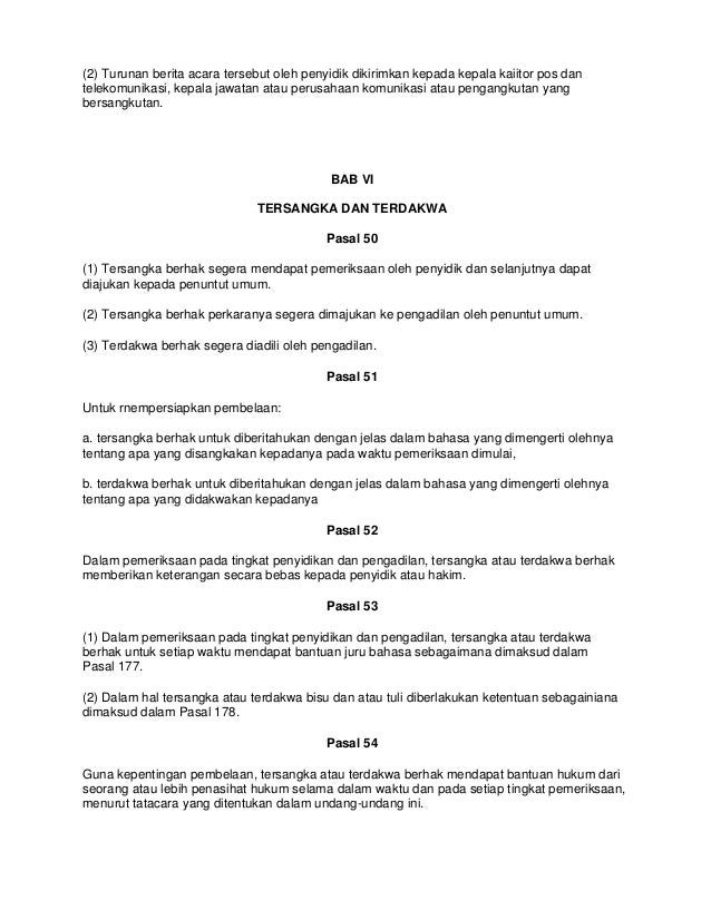 Kitab undang undang hukum acara pidana kuhap