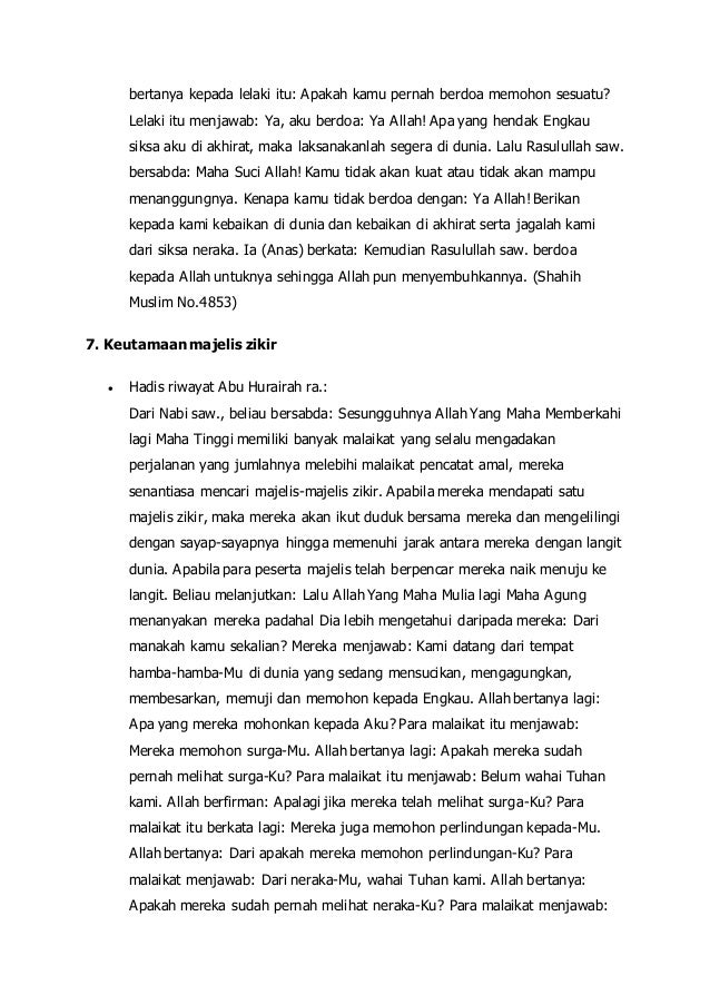 Kitab zikir, doa, tobat dan istigfar
