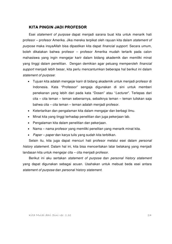 contoh personal statement kgsp pdf