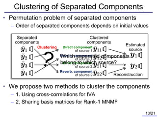 Relaxation of rank-1 spatial constraint in overdetermined blind source separation