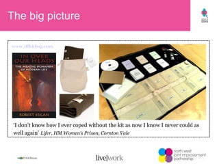 The big picture www.iffkitbag.com ‘ I don’t know how I ever coped without the kit as now I know I never could as well again’   Lifer, HM Women’s Prison, Cornton Vale   