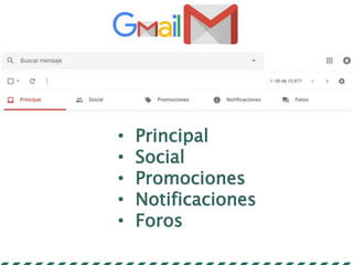 • Principal
• Social
• Promociones
• Notificaciones
• Foros
 