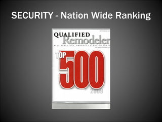 SECURITY - Nation Wide Ranking 