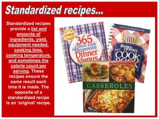 Standarized Recipe Examples Kitchen Basics | PPT