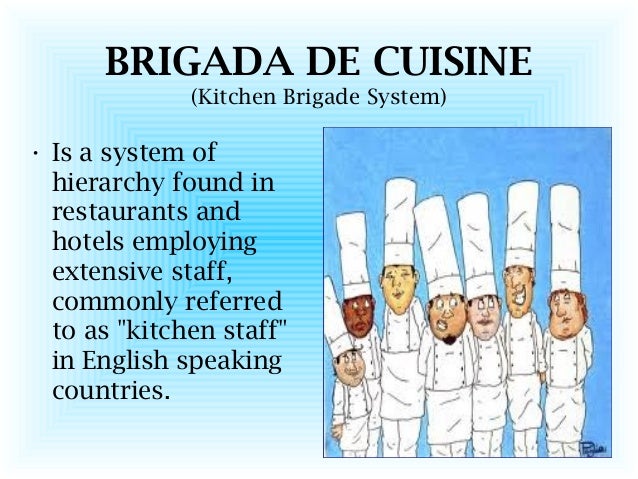 Kitchen Brigade Chart