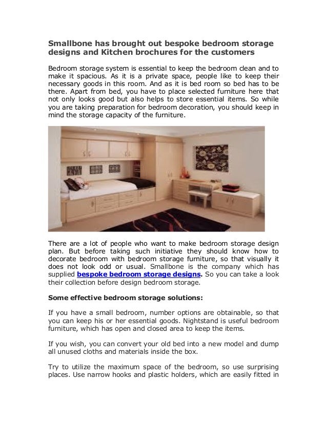 Kitchen Brochures And Bespoke Bedroom Storage Designs