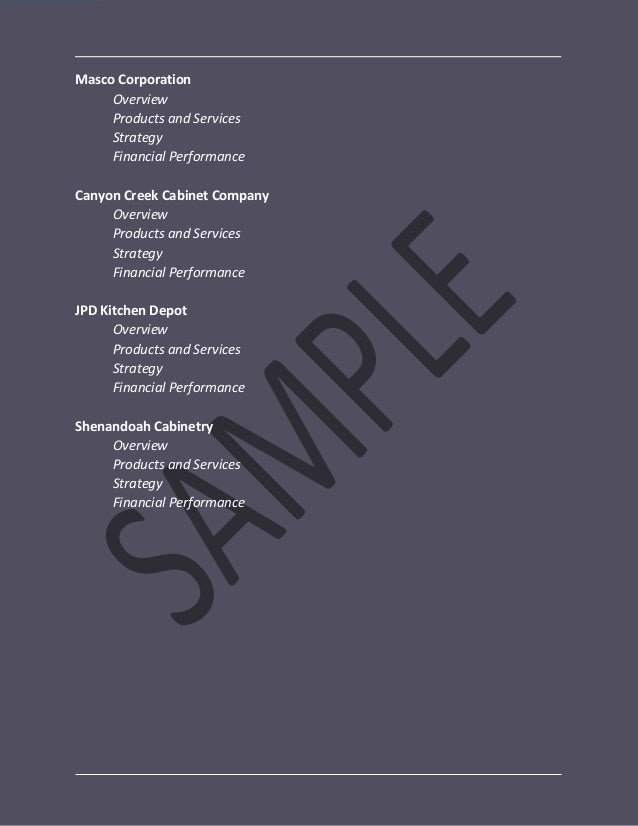 Kitchen Cabinet Global Market Report 2018