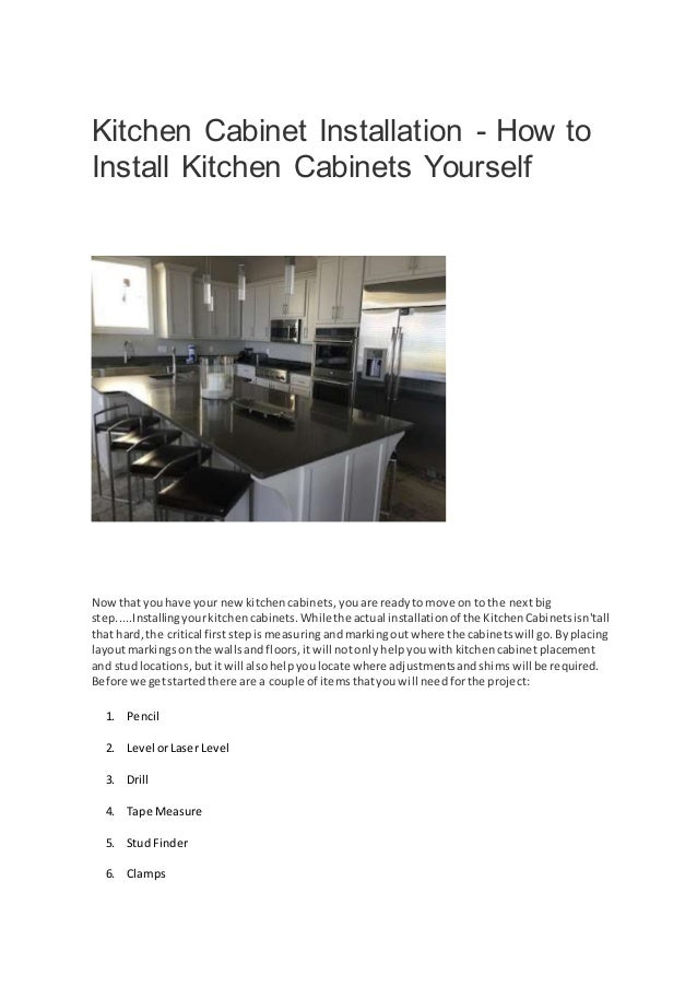 Kitchen installation how to install kitchen yourself