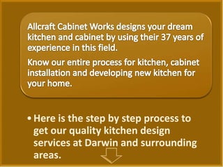 Kitchen design process | PPTX