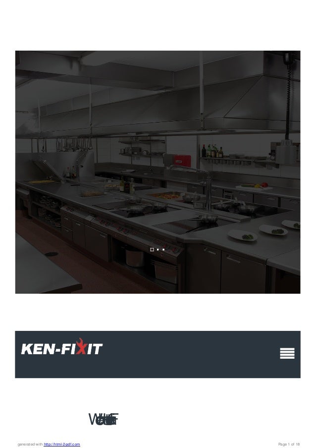 Kitchen equipment maintenance