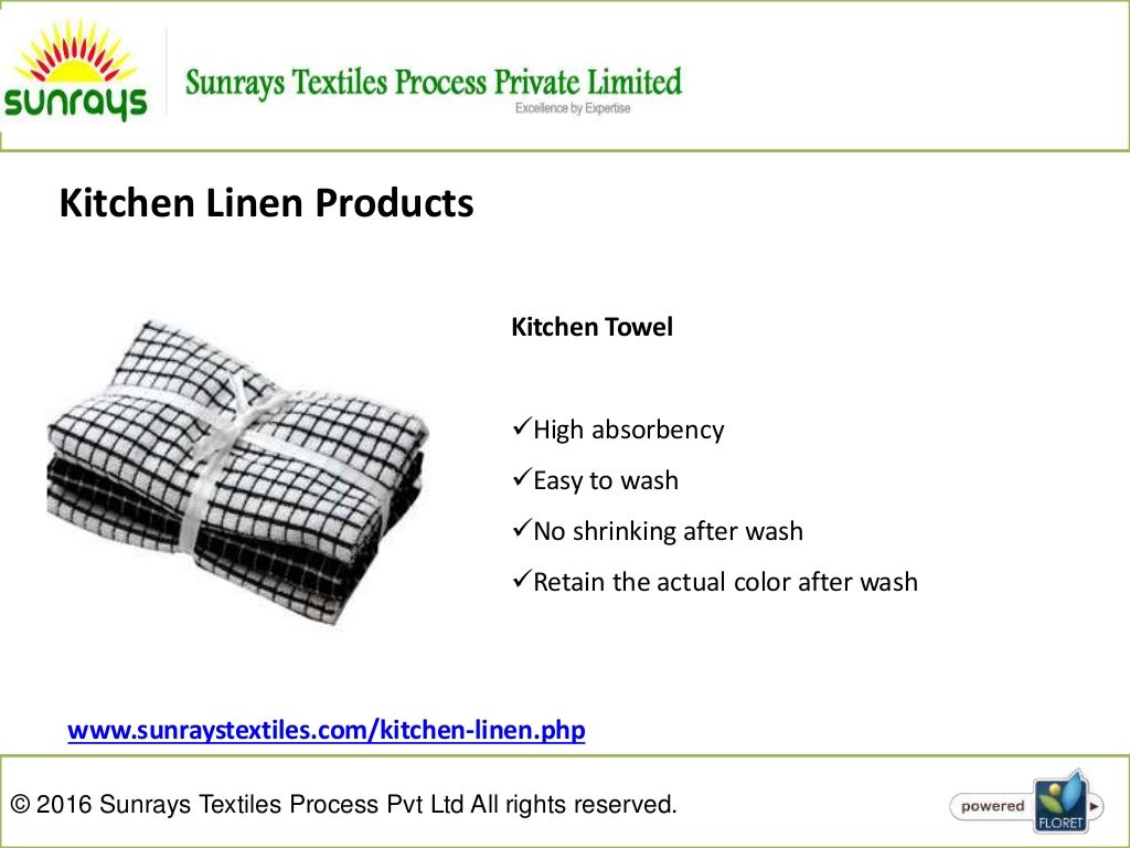 Kitchen Linen Manufacturers Sunrays Textiles Process Private Limited