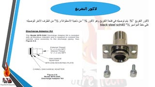 Eng:Diaa ELbayyomy
‫التفريغ‬ ‫الكور‬
‫التفريغ‬ ‫الكور‬
¾”
‫وهو‬ ‫التفريغ‬ ‫فتحة‬ ‫في‬ ‫توصيله‬ ‫يتم‬
‫الكور‬
¾
”
‫من‬
‫و‬ ‫االسطوانة‬ ‫ناحية‬
½
"
‫لتوصيله‬ ‫االخر‬ ‫الطرف‬ ‫من‬
‫المواسير‬ ‫خط‬ ‫علي‬
½
"
black steel sch40
 