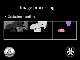 Image processing 
• Occlusion handling 
 