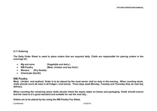 kitchen ordering sheet for wednesday 2025-05-21... Kitchen Operation Manual | DOC
