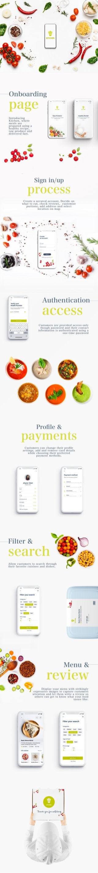 Portfolio of a Food Delivery Mobile Application