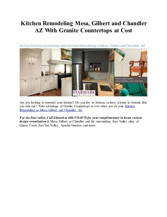 Kitchen Remodeling Mesa Gilbert And Chandler Az With Granite Counter