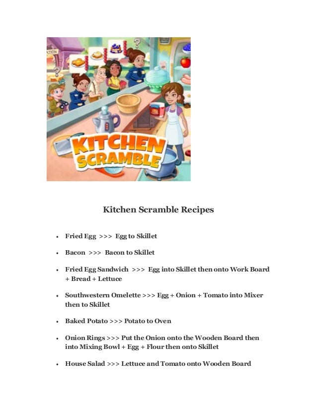Kitchen scramble game Find out more about the popular cooking game