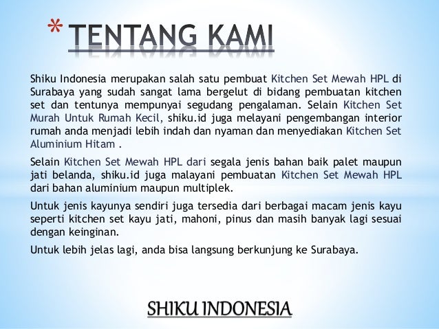  Kitchen  Set  Mewah  HPL  Surabaya Terbaru