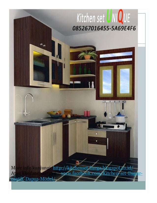 Gambar Desain Dapur  Nuansa Coklat Contoh U