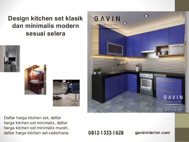 Kitchen Set Untuk Dapur Sempit Model Minimalis