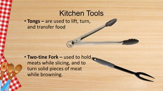 The Definitions for Cooking Tools