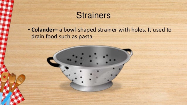 Kitchen tools with labels