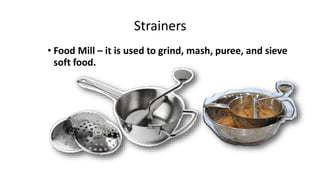 Kitchen tools and equipment | PDF