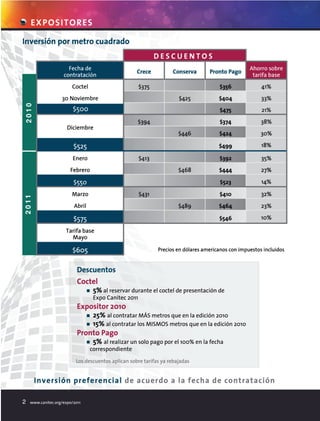 Folleto de Ventas Expo Canitec 2011