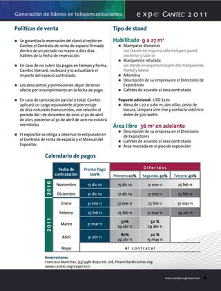Folleto de Ventas Expo Canitec 2011
