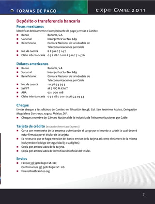 Folleto de Ventas Expo Canitec 2011