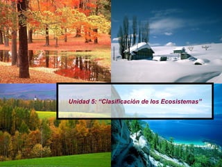 Unidad 5: “Clasificación de los Ecosistemas”
 