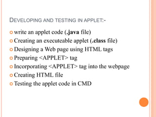 applet using java | PPT