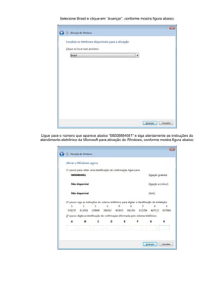 Tutorial de Ativacao Win Vista (Kit Escola Movel)