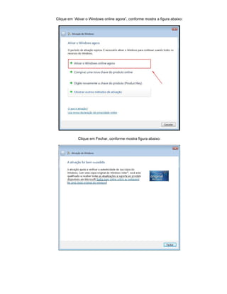 Tutorial de Ativacao Win Vista (Kit Escola Movel)