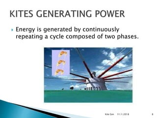  Energy is generated by continuously
repeating a cycle composed of two phases.
11/1/2018Kite Gen 8
 