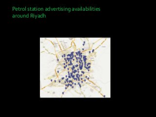 Petrol station advertising availabilities
around Riyadh
 
