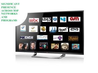 Media investment percentage is based on monitored spend (Statex, OOX)
SIGNIFICANT
PRESENCE
ACROSS TOP
NETWORKS
AND
PROGRAMS
 
