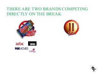 THERE ARE TWO BRANDS COMPETING
DIRECTLY ON THE BREAK
 