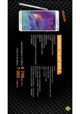 Nos offres Smartphones & Tablettes - Décembre 2014