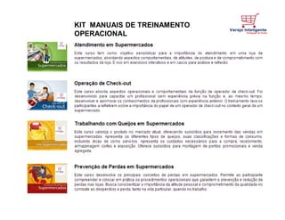KIT MANUAIS DE TREINAMENTO
OPERACIONAL
 
