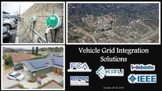 Vehicle Grid Integration
Solutions
October29-30, 2018
 