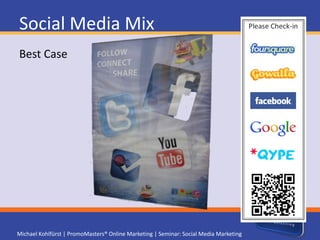 Tools und SoftwareMonitoring und Helfer Google Blogsearchhttp://blogsearch.google.com/Google Groups http://groups.google.com/Google Alert http://www.google.com/alertsSocialmentionhttp://socialmention.com/SocialMediaPlannerhttp://www.socialmediaplanner.de/Desktop Tools zur Verwaltung mehrerer Social Media Accounts 				http://hootsuite.com/http://www.tweetdeck.com/