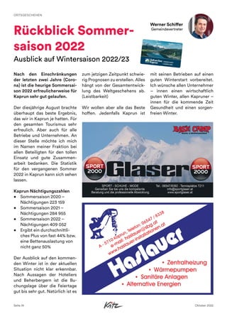 Kitz Zeitung Okotber 2022